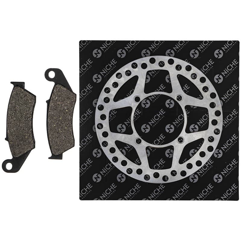 NICHE Front Left Brake Rotor Pad Kit for Kawasaki KDX200 KDX220R Semi Metallic