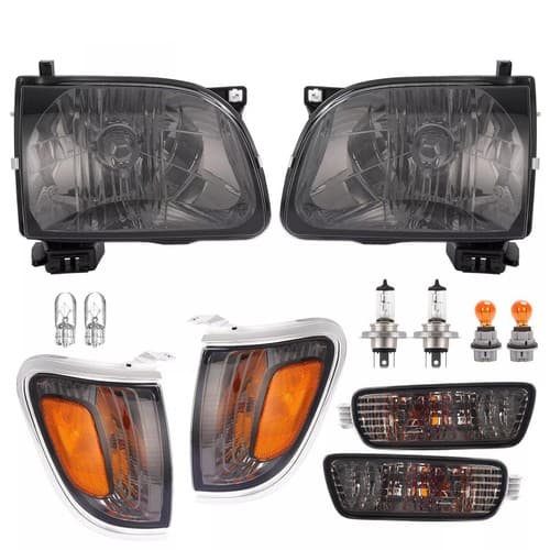 Smoke Pair Headlights Corner Lamp Turn Signal Light For Toyota Tacoma 2001-2004