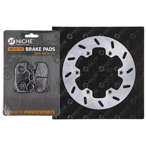 NICHE Brake Rotor Pad Kit for Yamaha 4GY-W0046-00-00 Rear Right Semi Metallic