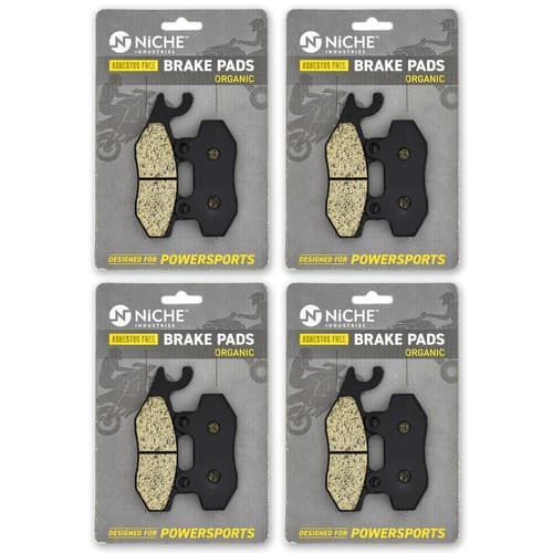 NICHE Brake Pad Set for Yamaha TTR230 Kawasaki KLR650 Rear Organic 4 Pack