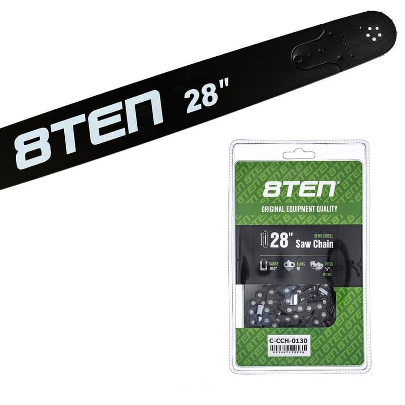 8TEN 28" Chainsaw Guide Bar & Chain .050 3/8 91DL for Stihl 066 044 088 33RS91E