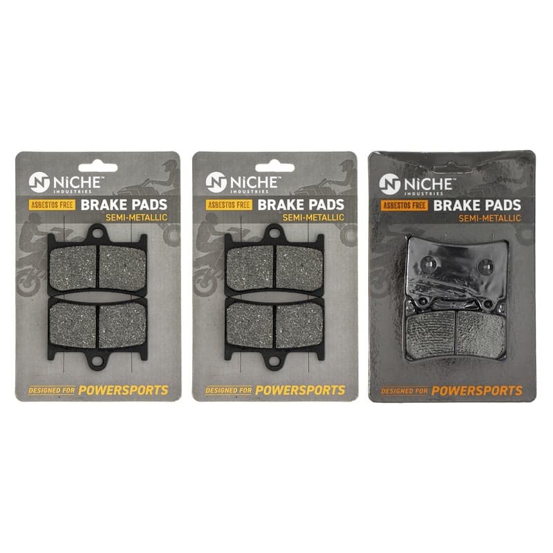 NICHE Brake Pad Set for Yamaha Road Star S Silverado Front Rear Semi-Metallic