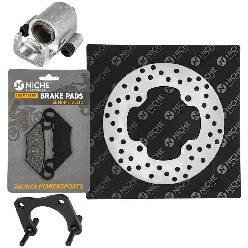 NICHE Rear Right Brake Rotor Caliper Pad Set for Polaris Sportsman 400 5248250
