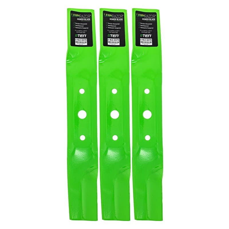 LawnRAZOR Blade for John Deere L120 L130 48-Inch Deck GX20434 High Lift 3 Pack