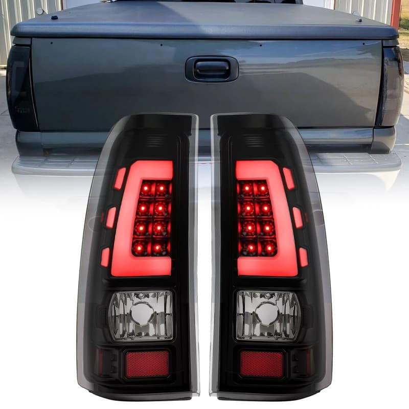 Pair LED Tail Lights For 99-06 Chevy Silverado 99-02 GMC Sierra 1500 2500 3500