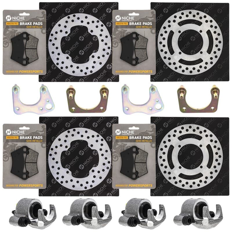 NICHE Brake Rotor Caliper Pad Set for Polaris Ranger 500 XP 700 1912278