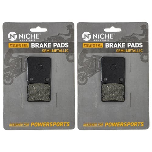 NICHE Brake Pad Set for Polaris Ranger 150 Yamaha Front Semi-Metallic 2 Pack