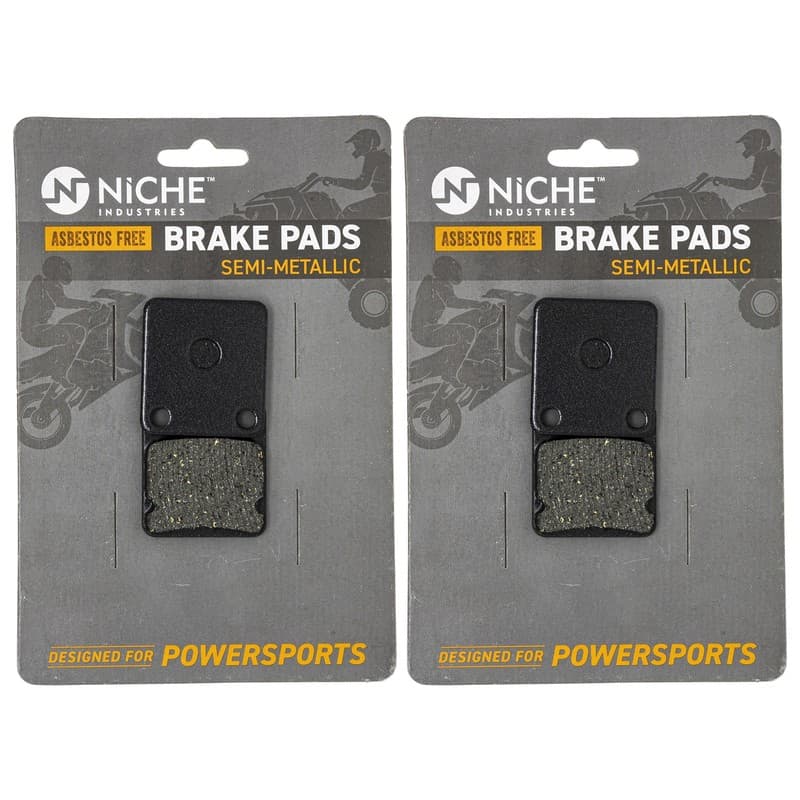 NICHE Brake Pad Set for Polaris Ranger 150 Yamaha Front Semi-Metallic 2 Pack
