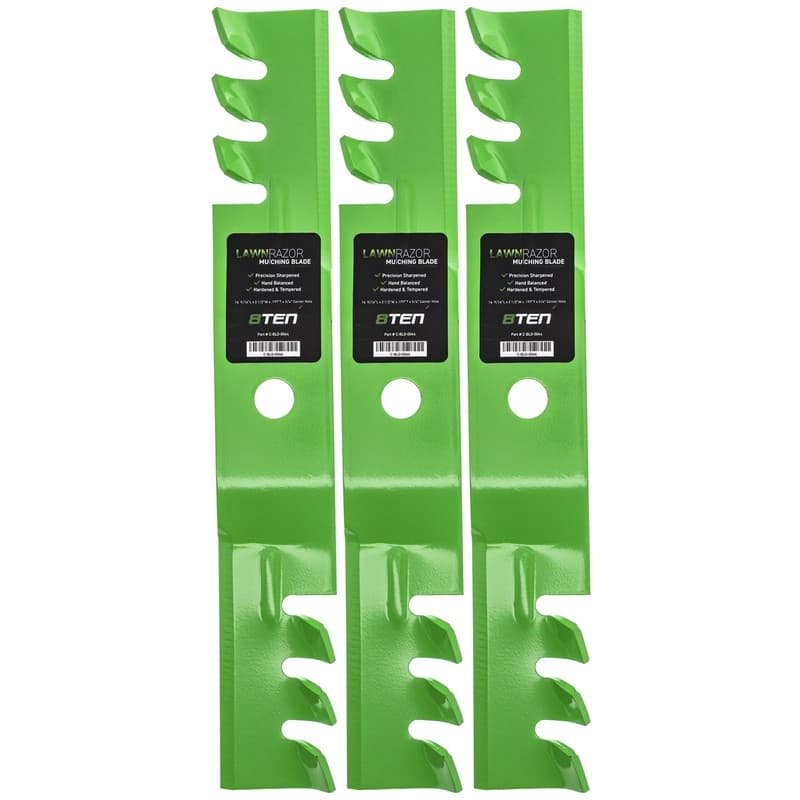 LawnRAZOR Toothed Mower Blade Set for John Deere 345 325 180 335 GT235 3-Pack
