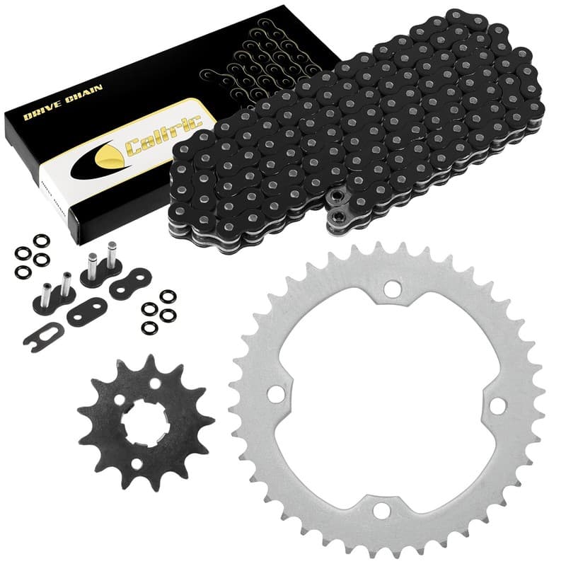 Black O-Ring Drive Chain and Sprockets Kit for Yamaha Warrior 350 YFM350X 87 88
