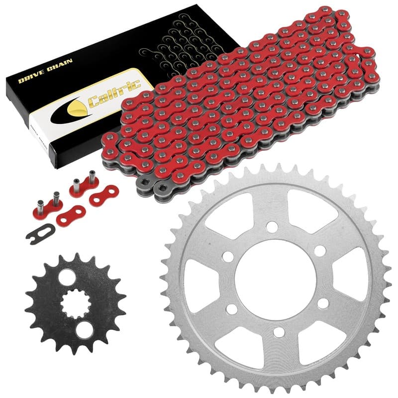 Red Drive Chain And Sprocket Kit for Kawasaki Ninja ZX-12R ZX1200 2000-2006