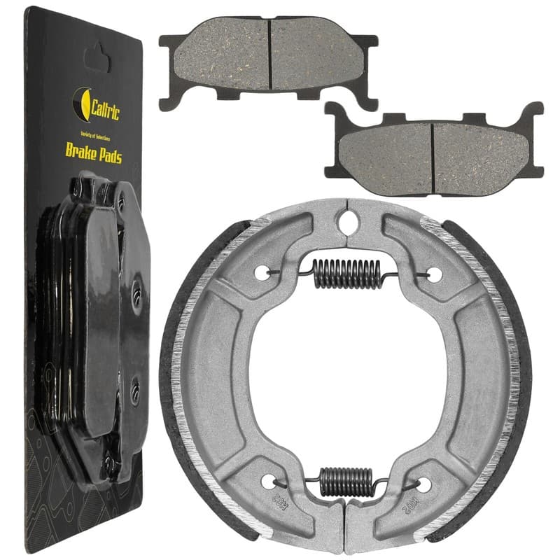 Front Brake Pads and Rear Brake Shoes for Yamaha XV250 V-Star 250 2008-2024