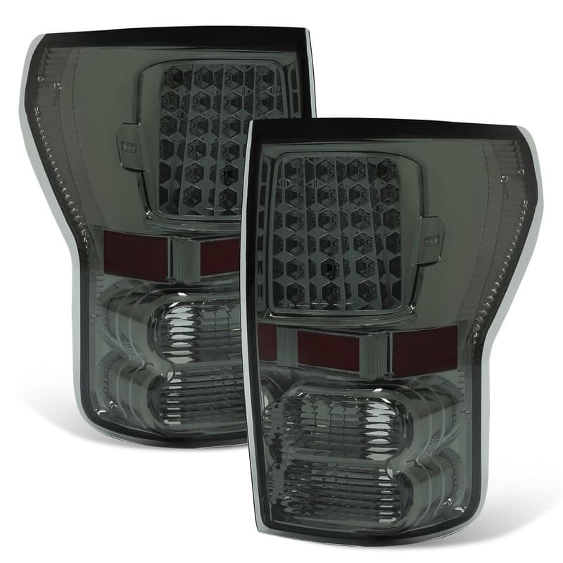 Smoke Chrome Pair LED Tail Lights Brake Lamps For Toyota Tundra Pickup 2007-2013