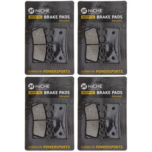 Brake Pad Set for Kawasaki Ninja ZX6R ZX12R ZX9R Suzuki Front Organic 4 Pack
