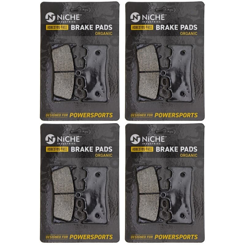 Brake Pad Set for Kawasaki Ninja ZX6R ZX12R ZX9R Suzuki Front Organic 4 Pack
