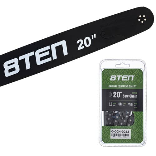 8TEN 20" Chainsaw Guide Bar & Chain .050 3/8 72DL for Husqvarna 372 365 33RS72E