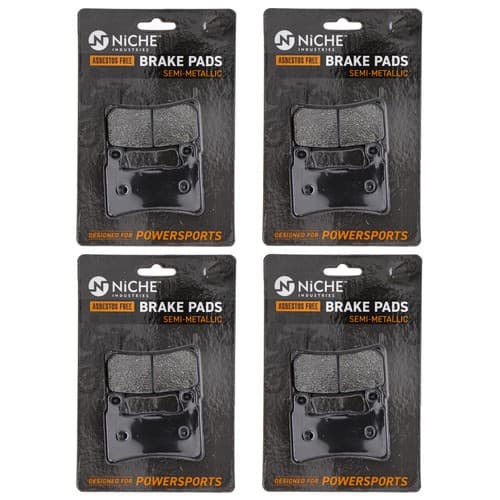 NICHE Brake Pad Set for Honda CBR600RR Kawasaki Ninja Front Semi-Metallic 4 Pack