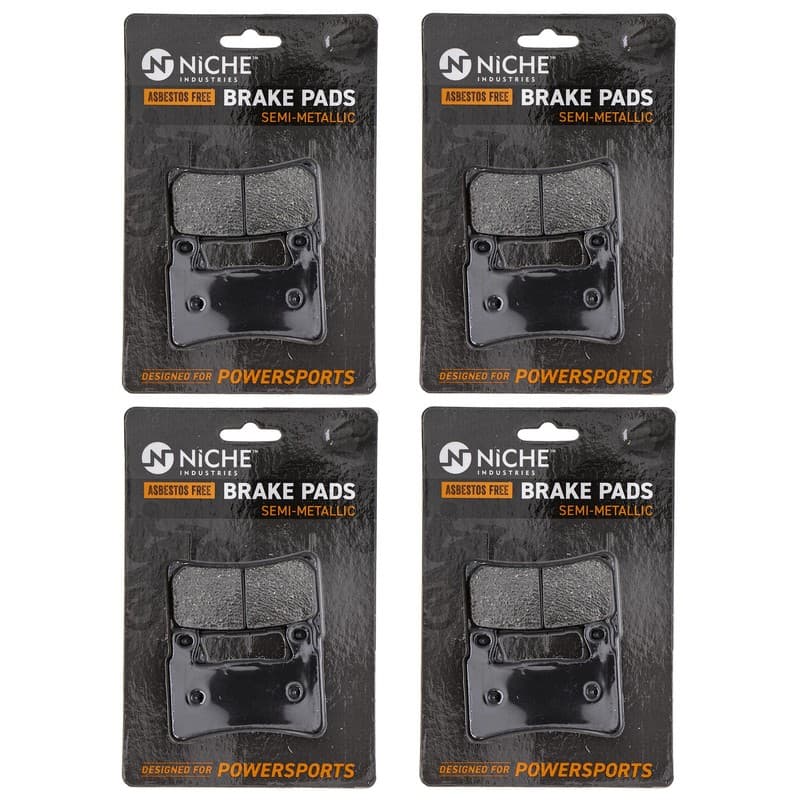 NICHE Brake Pad Set for Honda CBR600RR Kawasaki Ninja Front Semi-Metallic 4 Pack