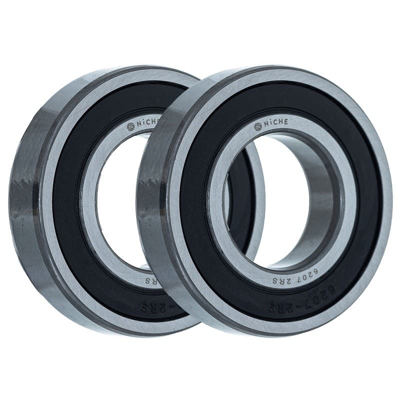 NICHE Wheel Bearing 6207-2RS 35x72x17mm Single Row Deep Groove 2 Pack