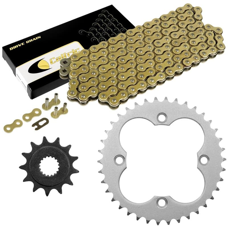 Drive Chain & Sprockets Kit for Honda TRX450R TRX450ER 2006-2014 Gold