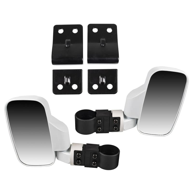 White Side View Mirror Pro-Fit Set for Polaris RZR 900 Ranger 570 500 XP 1000