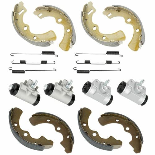 2 Front Rear Brake Shoes Cylinder for Kawasaki Mule 2510 KAF620A KAF620 A 94-00