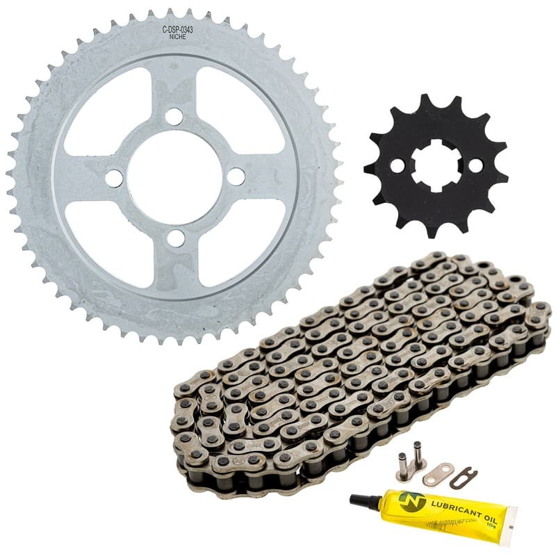 NICHE Sprocket Chain Set for Yamaha TTR125LE 13/54 Tooth 428 Front Rear Kit