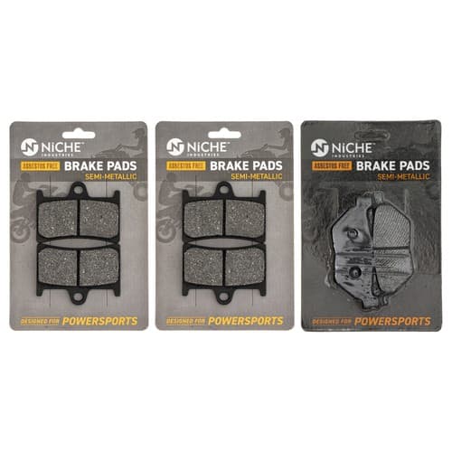 NICHE Brake Pad Set for Yamaha Raider Road Star FJR1300 Front Rear Semi-Metallic