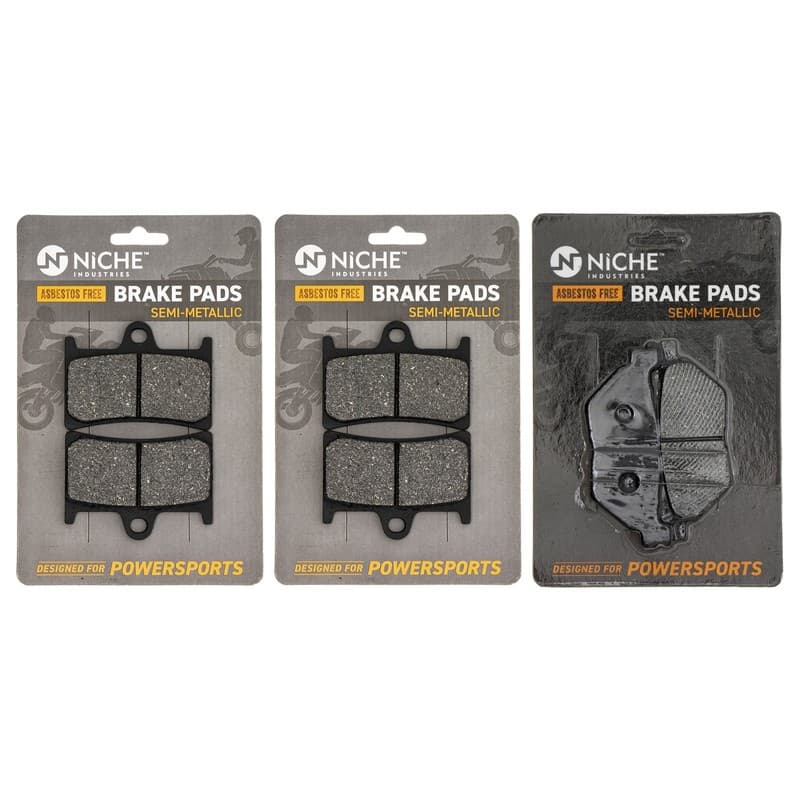 NICHE Brake Pad Set for Yamaha Raider Road Star FJR1300 Front Rear Semi-Metallic