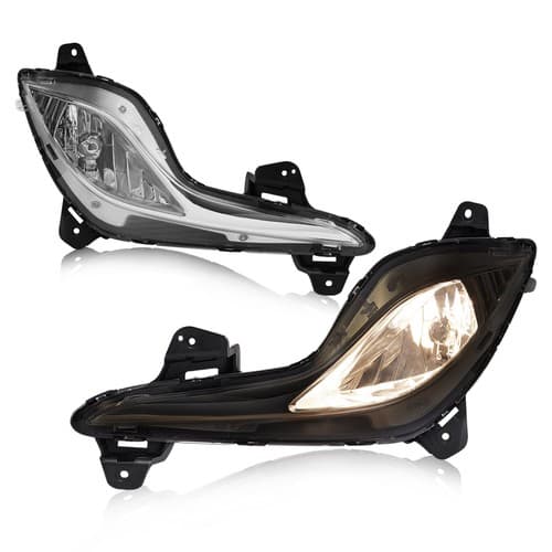 Front Bumper Pair Fog Lights W/Bulbs For Hyundai Sonata Hybrid 2011 2012-2015