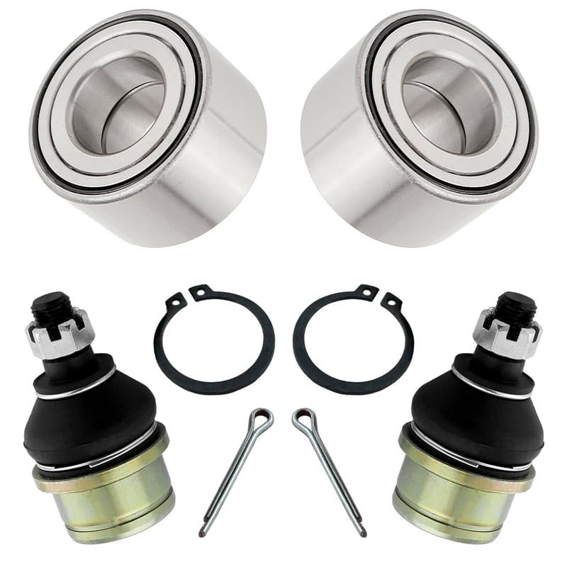 2 Front Wheel Knuckle Ball Bearing And Ball Joint For Honda 91051-Hr3-A21