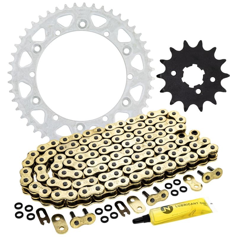 Sprocket Chain Set for Yamaha YZ250 YZ400 14/48 Tooth 520 X-Ring Front Rear Kit