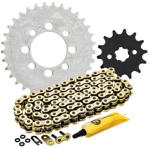 Sprocket Chain Set for Kawasaki KLX110 14/33 Tooth 420 X-Ring Front Rear Combo