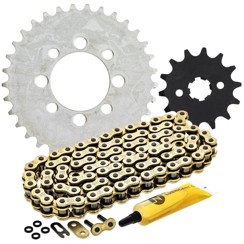 Sprocket Chain Set for Kawasaki KLX110 14/33 Tooth 420 X-Ring Front Rear Combo
