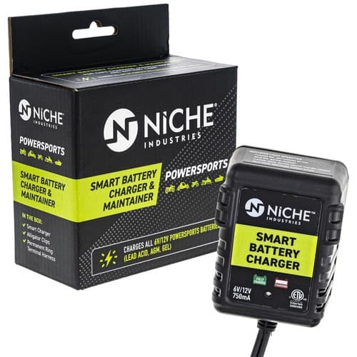 NICHE Battery 12Volt 750mA Automatic Charger Maintainer Snowmobile Battery