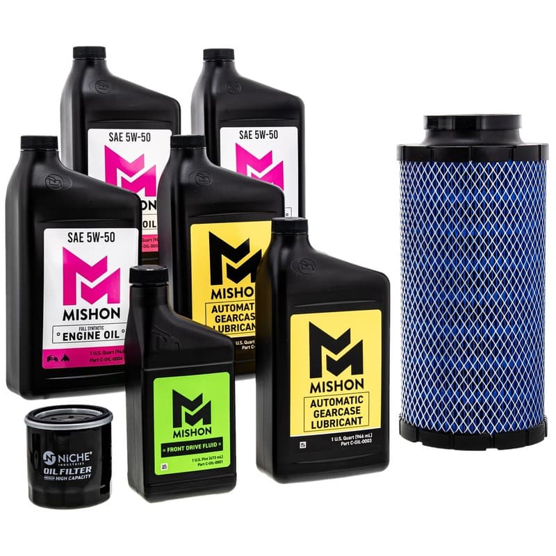 MISHON Full Service Engine Oil Change Kit for Polaris RZR Pro XP Turbo S R UTV