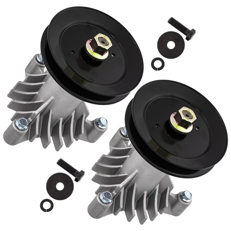 8TEN Deck Spindle with Pulley for Husqvarna 532130794 38 42 Inch 2 Pack
