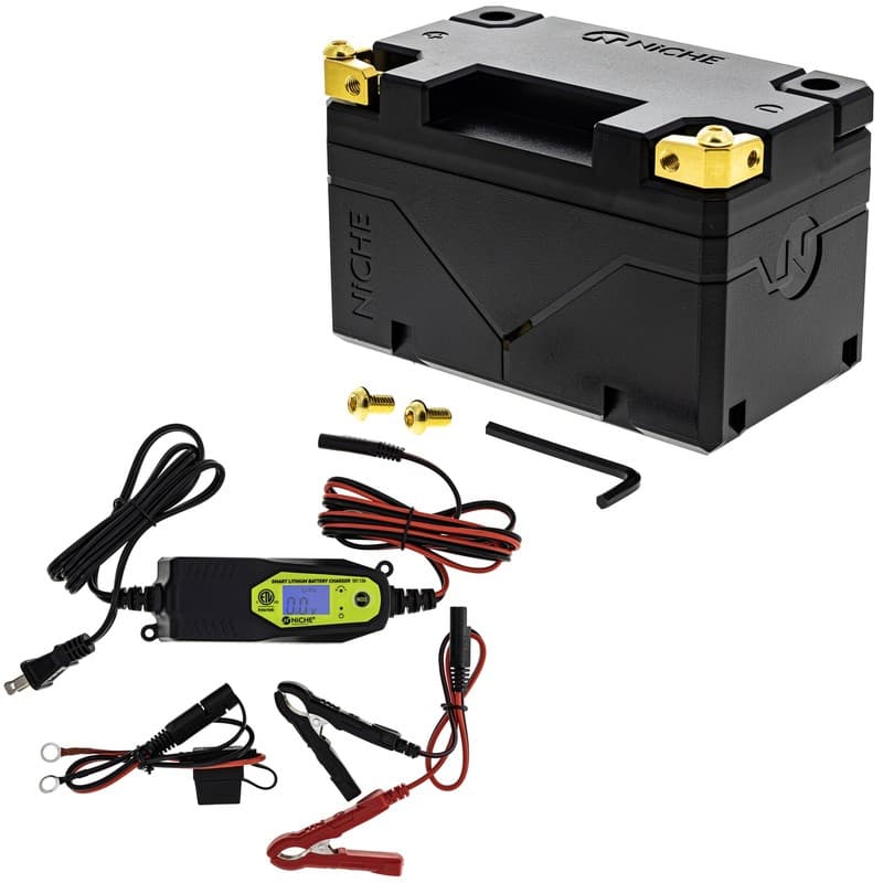 NICHE Lithium Battery with ChargerYTZ10S 12V 4Ah 240A for Yamaha Raptor 350 ATV