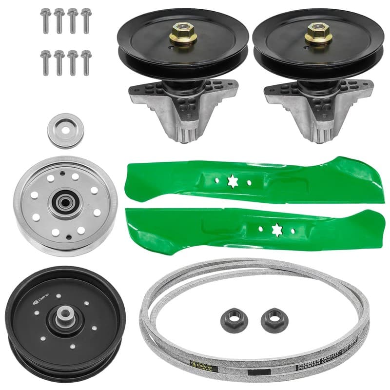 Spindle Pulley Blade & Belt For Cub Cadet RZT-L46 RZT-S46 46" Zero-Turn Mower