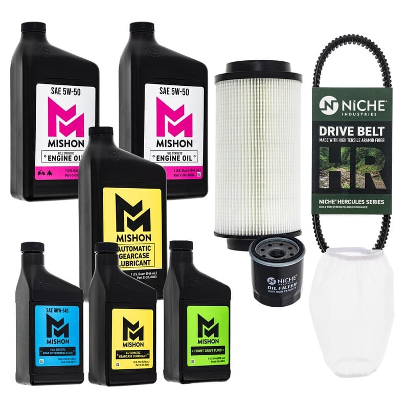 MISHON Full Service Kit for Polaris Sportsman Scrambler 850 Oil Change Belt