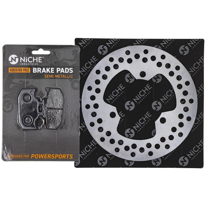 NICHE Brake Rotor Pad Kit Yamaha 4GY-W0046 Rear Right Semi Metallic