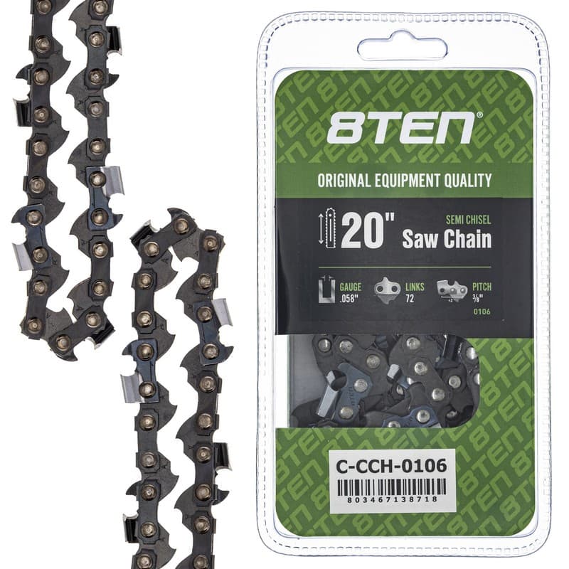 Semi Chisel Chainsaw Chain 20 Inch .058 3/8 72DL for Husqvarna Makita Jonsered