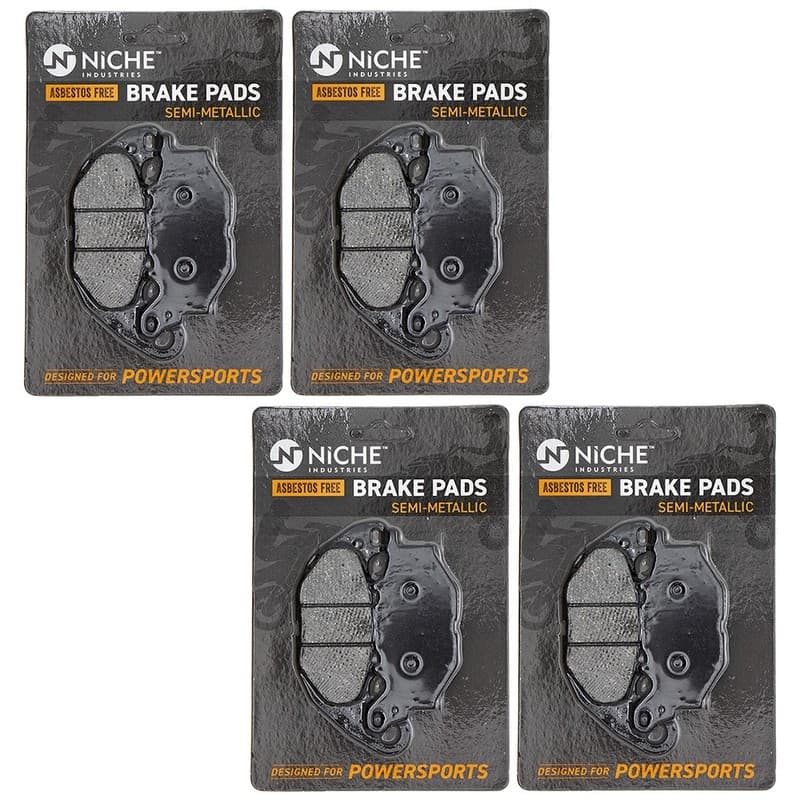 NICHE Brake Pad Set for Yamaha YZF R3 1WD-25805-00-00 Front Semi-Metallic 4 Pack