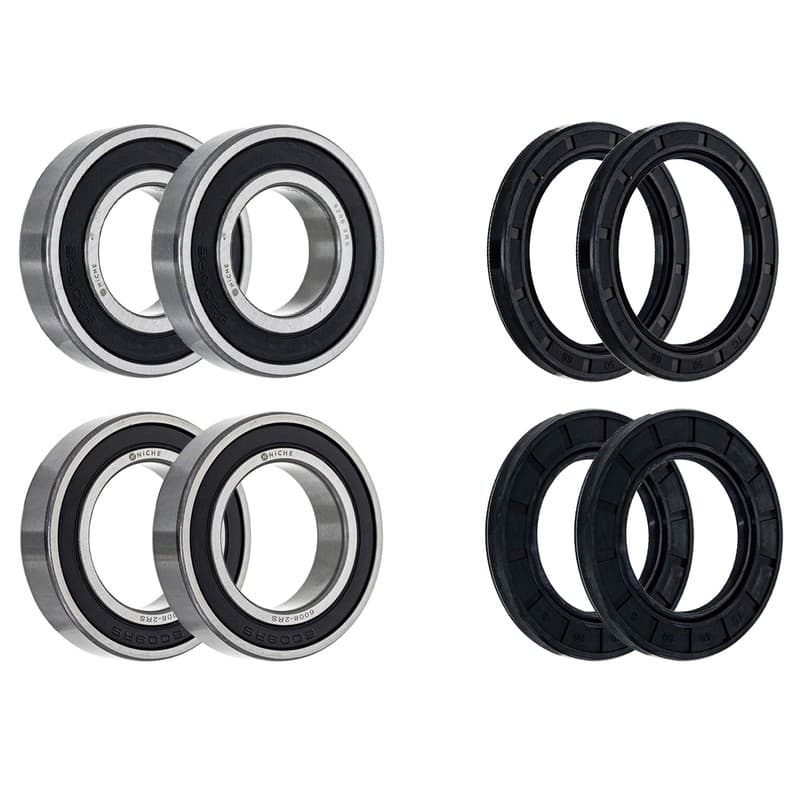 NICHE Wheel Bearing Seal Kit Single Row Deep Groove 6208-2RS 6008-2RS