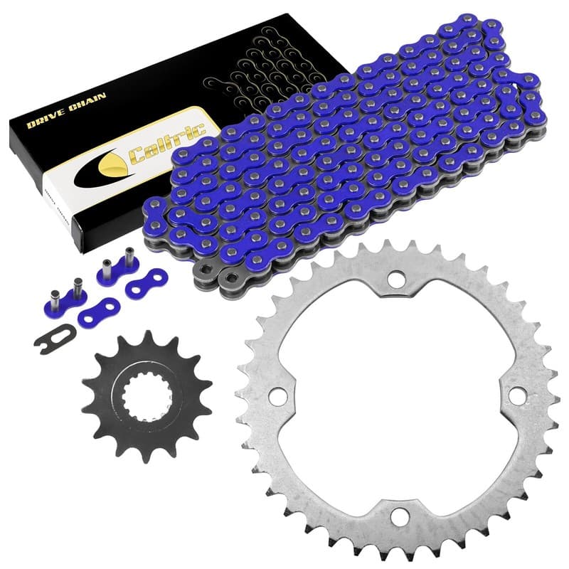 Blue Drive Chain And Sprockets Kit for Yamaha YFZ450R YFZ450X 2009-2018