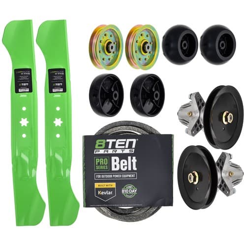 Deck Rebuild Kit Blade Spindle Belt Idler Deck Wheels For Cub Cadet LTX1046VT