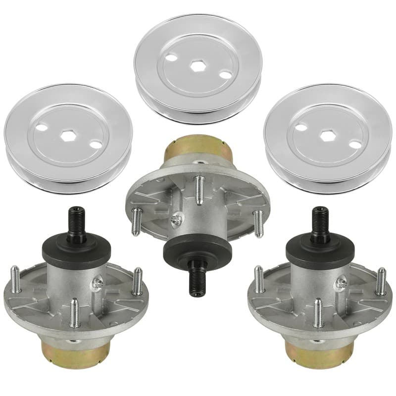 Mower Deck Spindle w/Pulley for John Deere X330 X350 X354 X370 Z355 Z365 48" 3x
