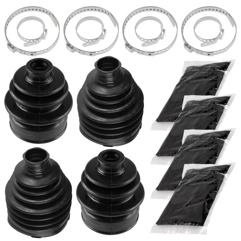 2 Front Axle Outer And Inner CV Boot Kit for Yamaha Grizzly 700 YFM700 4X4 09-15