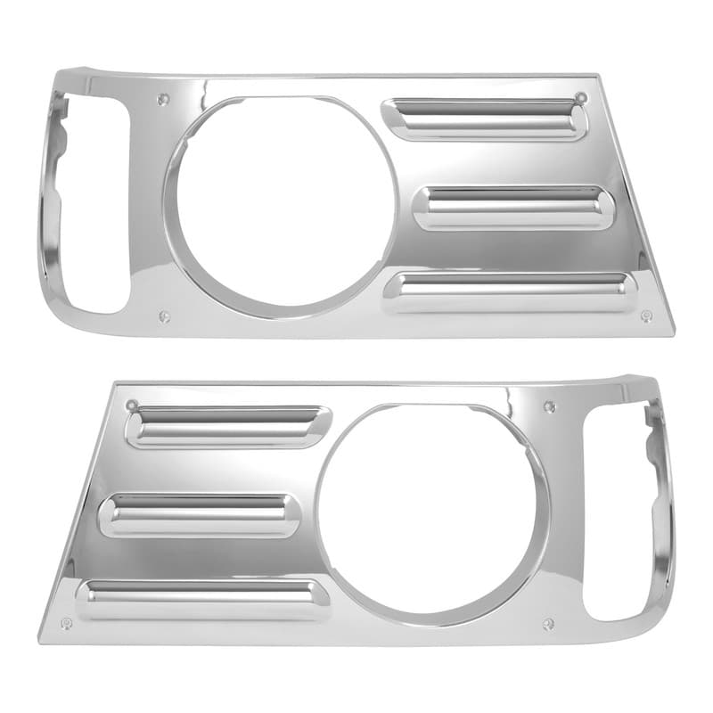 Passenger Driver Side Chrome Headlight Bezel Cover For Mack CV713 Truck Models