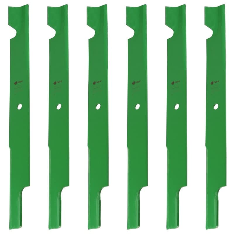 24 1/2 inch x 5/8" Circle Hole 72" Deck Notched High Lift Blade For Bad Boy Toro